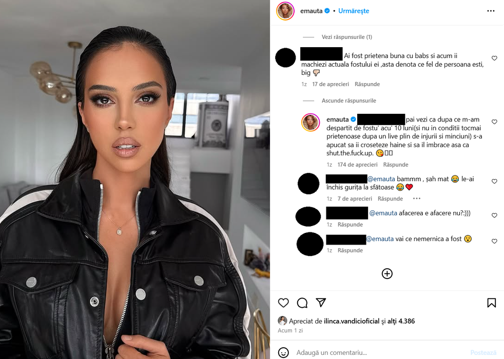 Postarea făcută de Ema Uta/ Sursa foto: Instagram