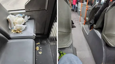 Oribil! Ce a putut lăsa un bucureștean în urma lui, pe scaunul autobuzului STB 162