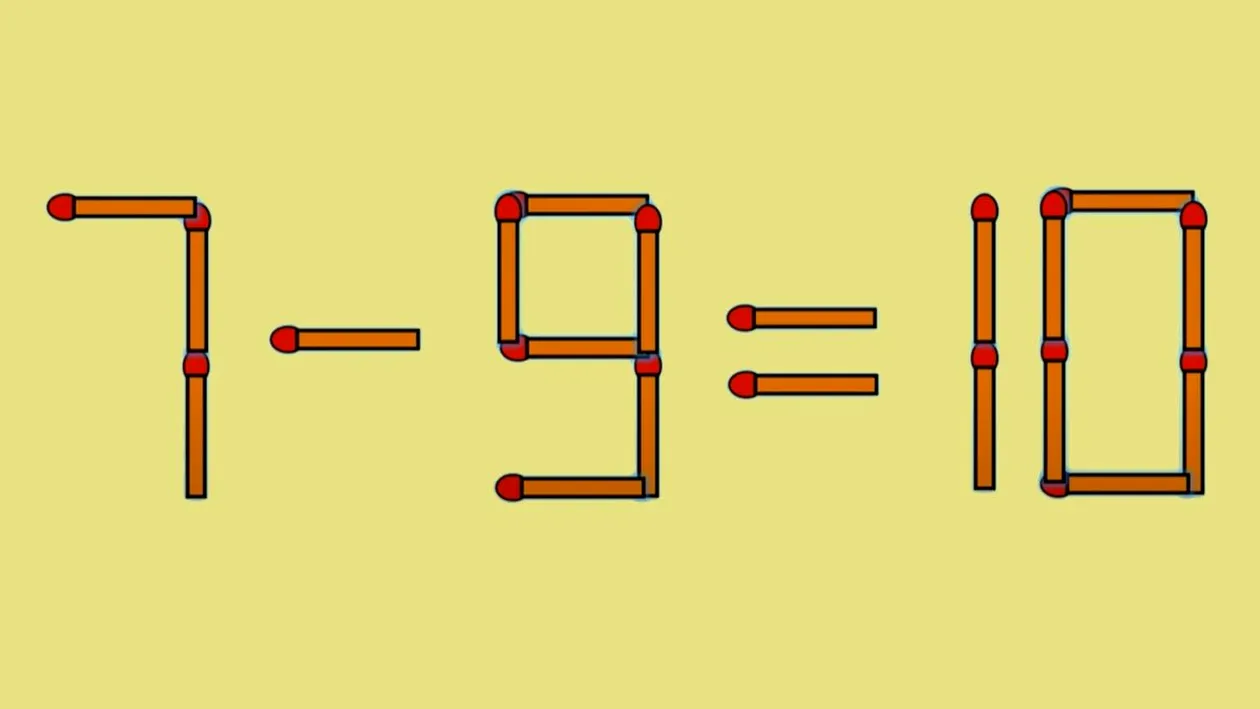 Test IQ | Pentru a corecta 7 - 9 = 10, mutați un singur chibrit