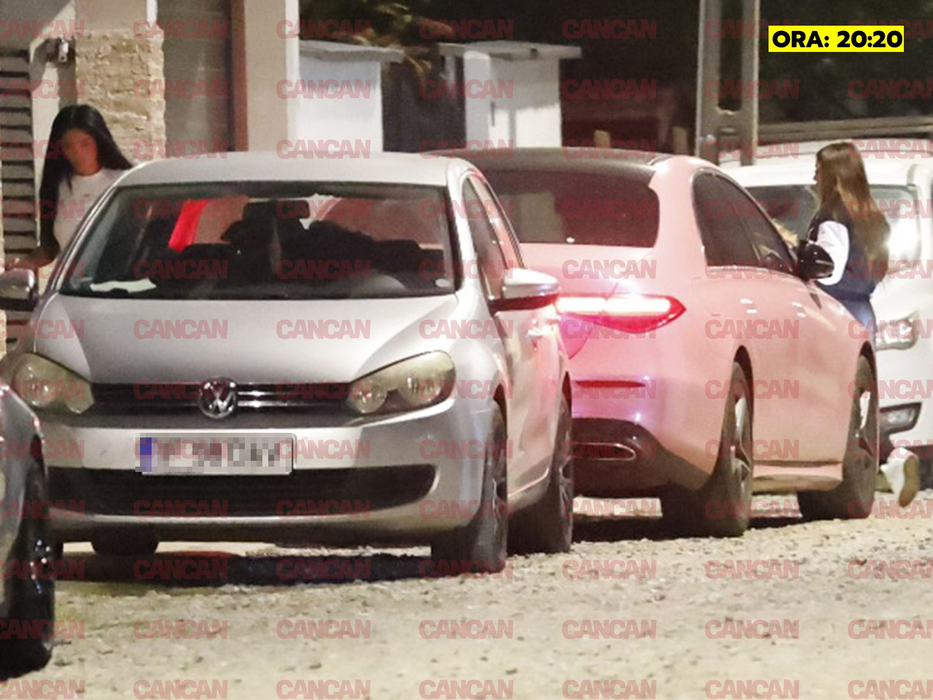 Cristina Pucean își parchează mașina în fața casei