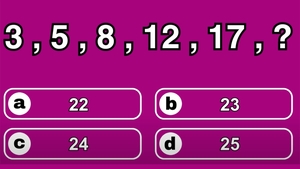 Test de inteligență pentru genii | 3, 5, 8, 12, 17. Ce număr urmează?