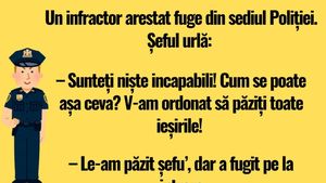 BANC | Un infractor arestat fuge din sediul Poliției