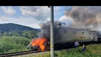 Accident feroviar, urmat de incendiu! Doi oameni au murit