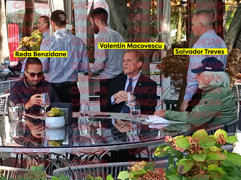 Reda Benzidane, Valentin Macovescu și Salvador Treves, la Casa di David, într-un moment de relaxare. Vinul a fost la putere