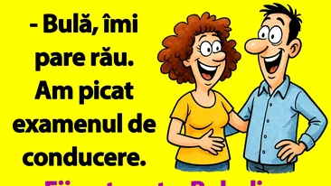 BANC | Bulă, îmi pare rău. Am picat examenul de conducere