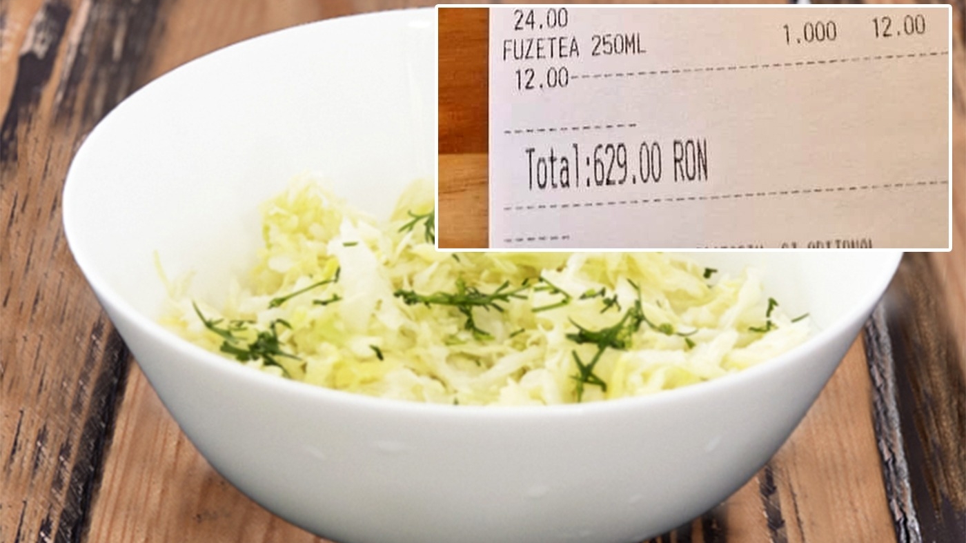 Notă de plată de 629 lei într-un restaurant din Vama Veche. Ireal cât a costat o simplă salată de varză