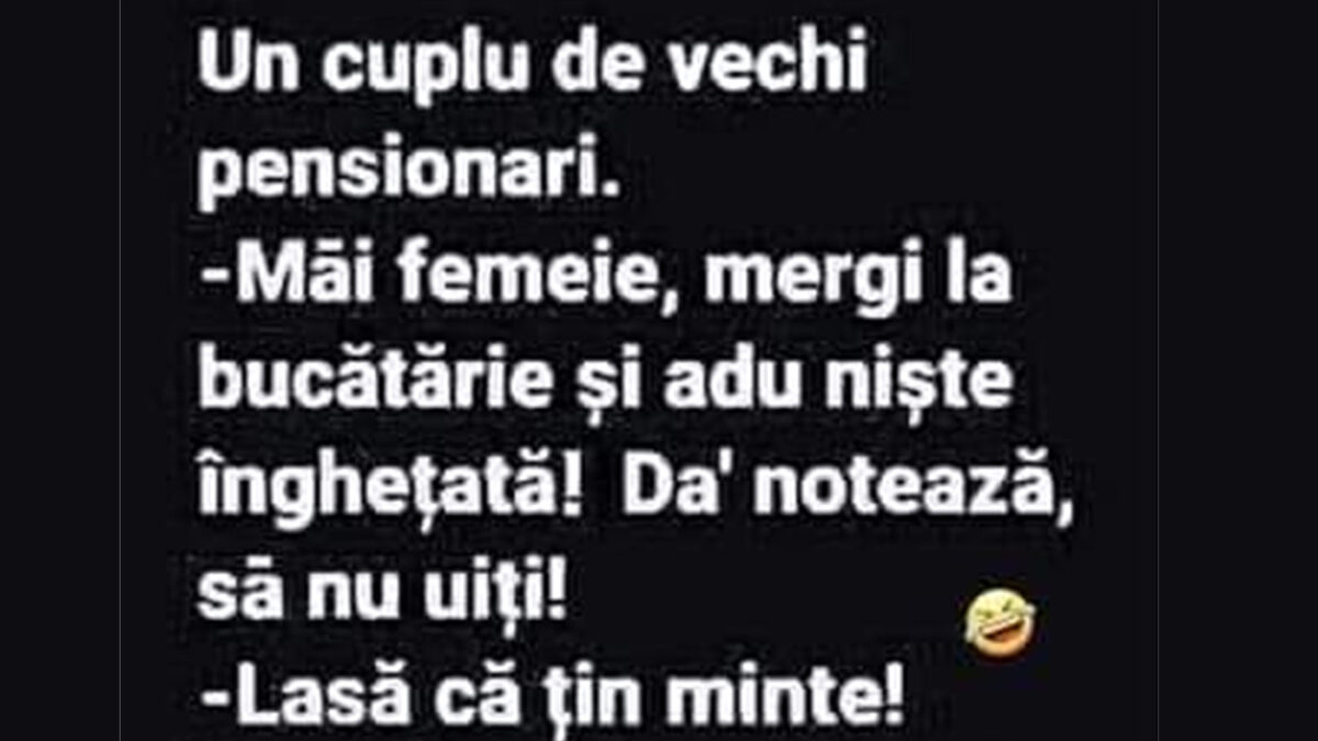 Bancul de weekend | "Măi femeie, mergi la bucătărie și adu niște înghețată!"