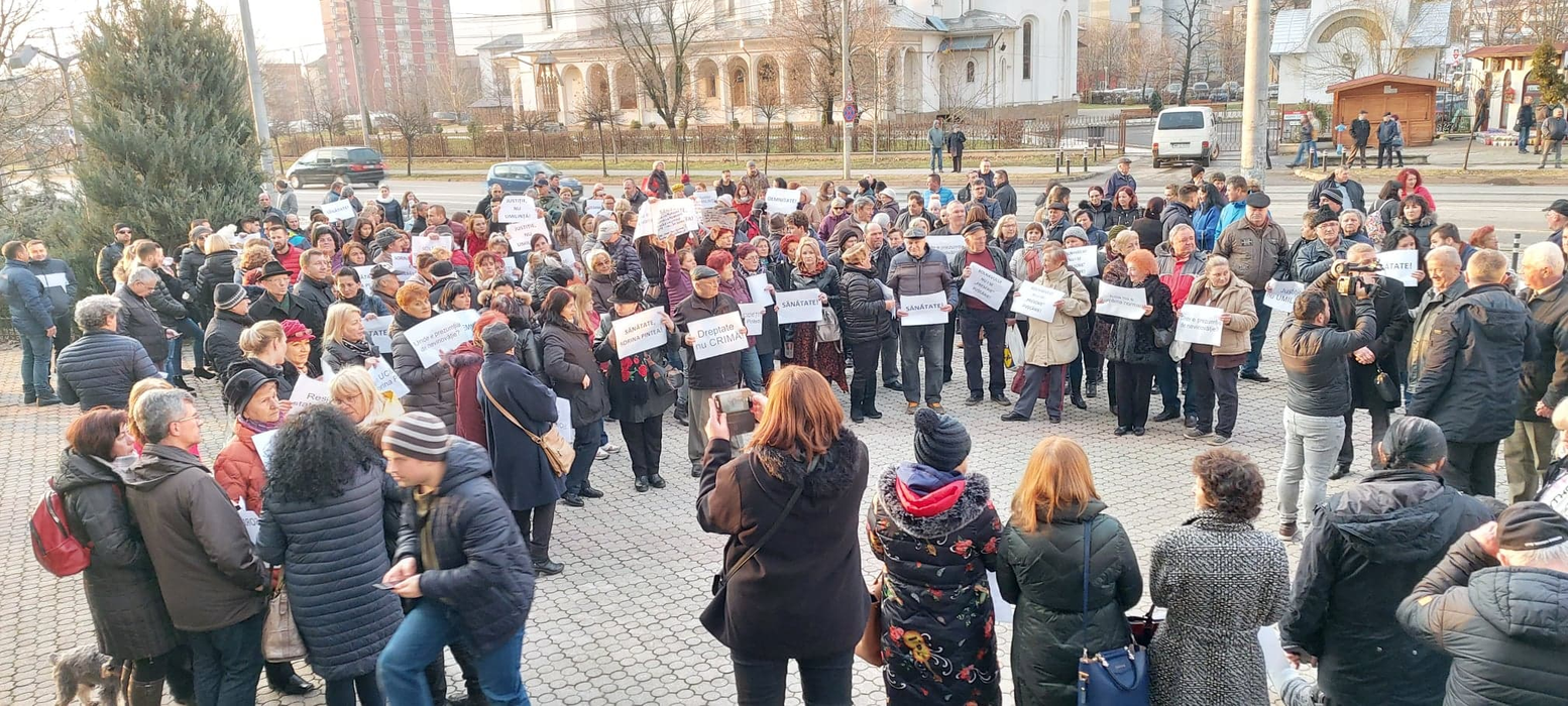 Zeci de băimăreni au ieșit în stradă pentru Sorina Pintea