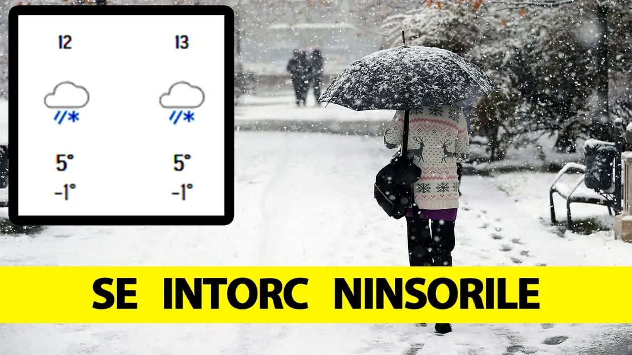 E oficial, se întoarce iarna în România. Orașele în care ninge săptămâna viitoare, potrivit meteorologilor Accuweather