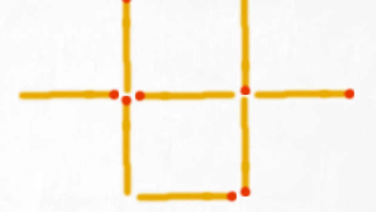 Test de inteligență dificil | Mutați 2 bețe de chibrit pentru a obține 2 pătrate