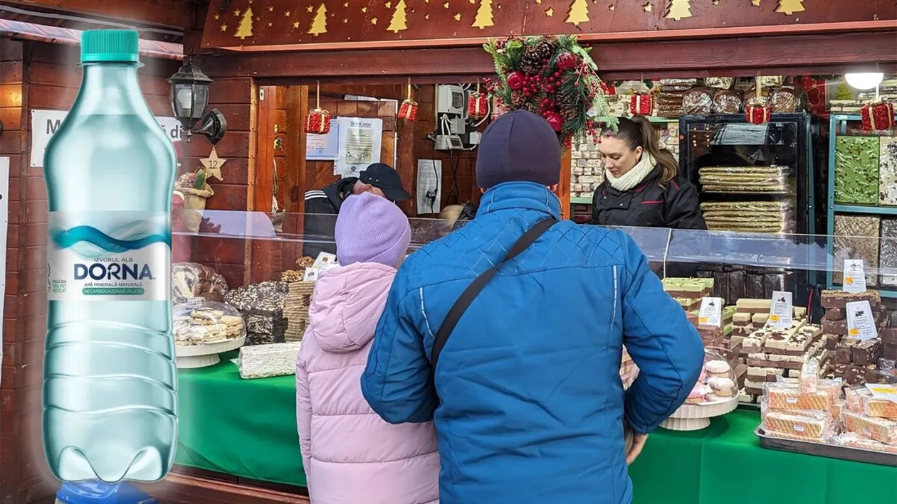 Câți lei a dat o bucureșteancă pentru o sticlă mică de apă plată, la Târgul de Crăciun din București