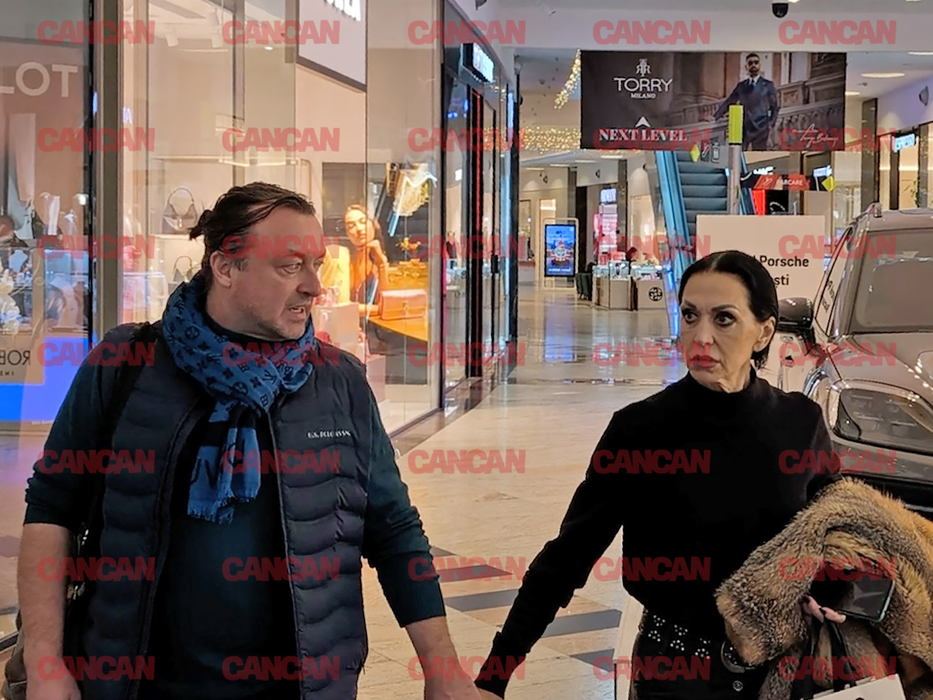 Beatrice Rancea și soțul ei, la mall