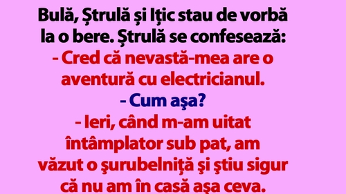 BANC | Bulă se confesează prietenilor: "Cred că nevastă-mea mă înşeală cu un cal"