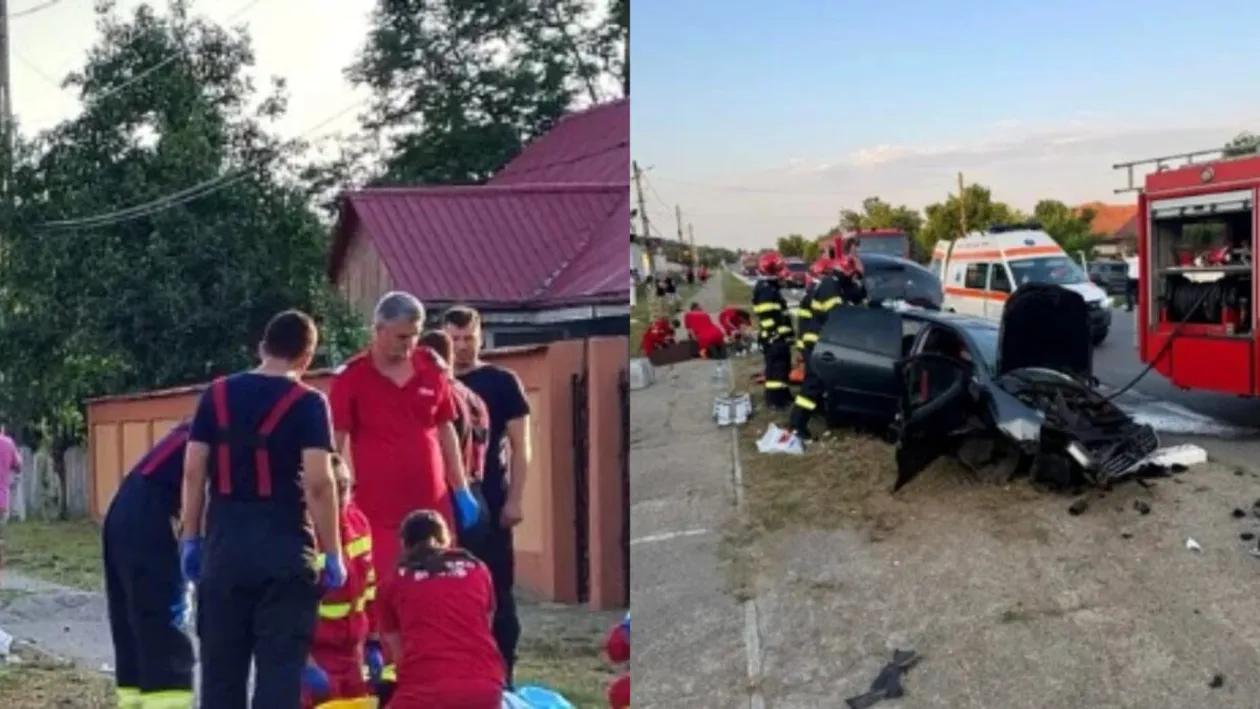 Tragedie în Vaslui! O familie se întorcea de la nuntă când mașina s-a izbit de un cap de pod: o femeie a murit și alte 3 persoane au ajuns în stare gravă la spital
