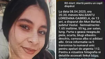 Ro-Alert la 2:30 noaptea în Vaslui: Persoană dispărută. Unde a fost găsită Loredana, de fapt