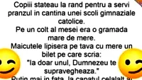 Bancul de weekend | Școala gimnazială catolică