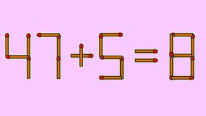 Test IQ exclusiv pentru genii | 47 + 5 = 8 este greșit. Pentru a corecta egalitatea, mutați un singur chibrit