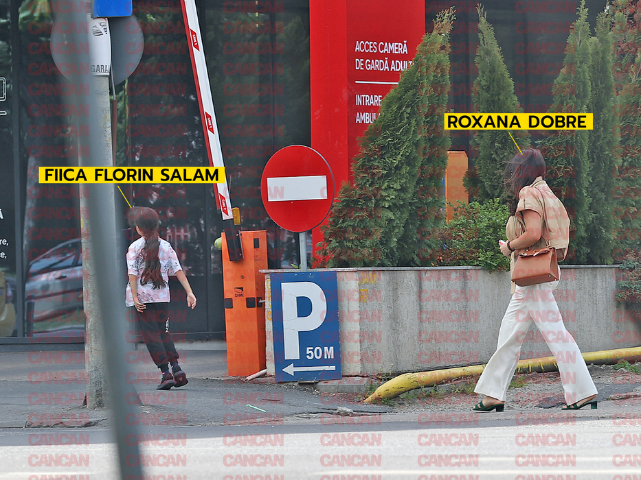 Fiica lui Florin Salam părea nerăbdătoare să îl viziteze pe artist la spital (Foto: CANCAN.RO)