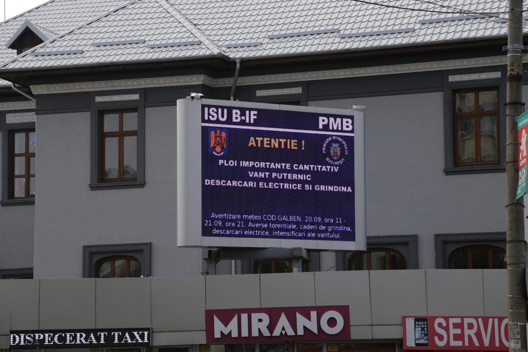 ISU Bucureşti - Ilfov anunţă populaţia să se pună la adăpost