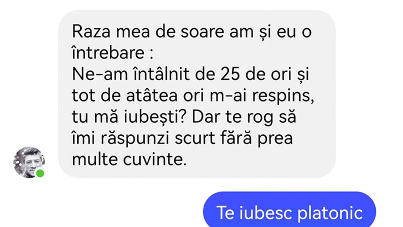 Bancul de weekend | "Te iubesc platonic"