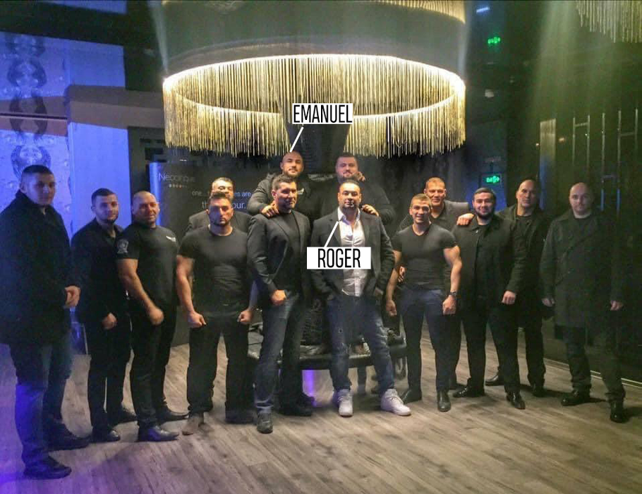 Emanuel și Roger Bogdan, alături de echipa care asigura ordinea într-un club select din Capitală