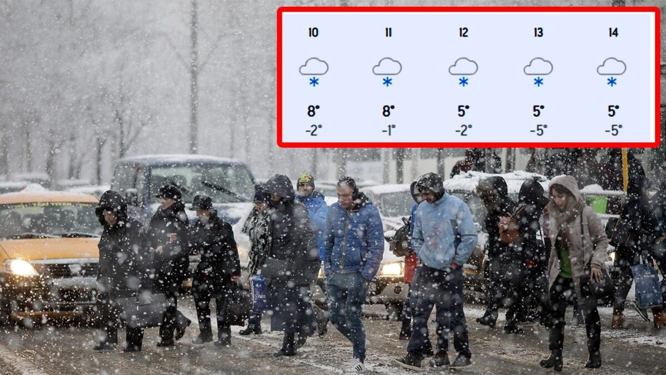 5 zile la rând de ninsoare în aceste orașe din România, începând de marti, 10 martie, potrivit meteorologilor Accuweather