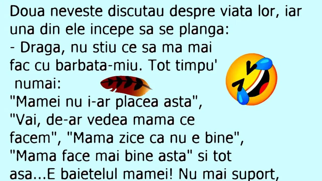 BANC | Dragă, nu știu ce să mă mai fac cu bărbate-miu