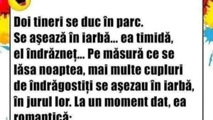 Bancul de miercuri. Doi tineri se duc în parc: „Ce frumos cântă greierii”