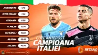 START în Campionatul Italiei! Ce spun cotele Betano despre noua stagiune din Peninsulă