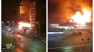 Shaormeria Dristor din Capitală s-a făcut scrum, în urma unui incendiu violent. Două persoane au fost rănite