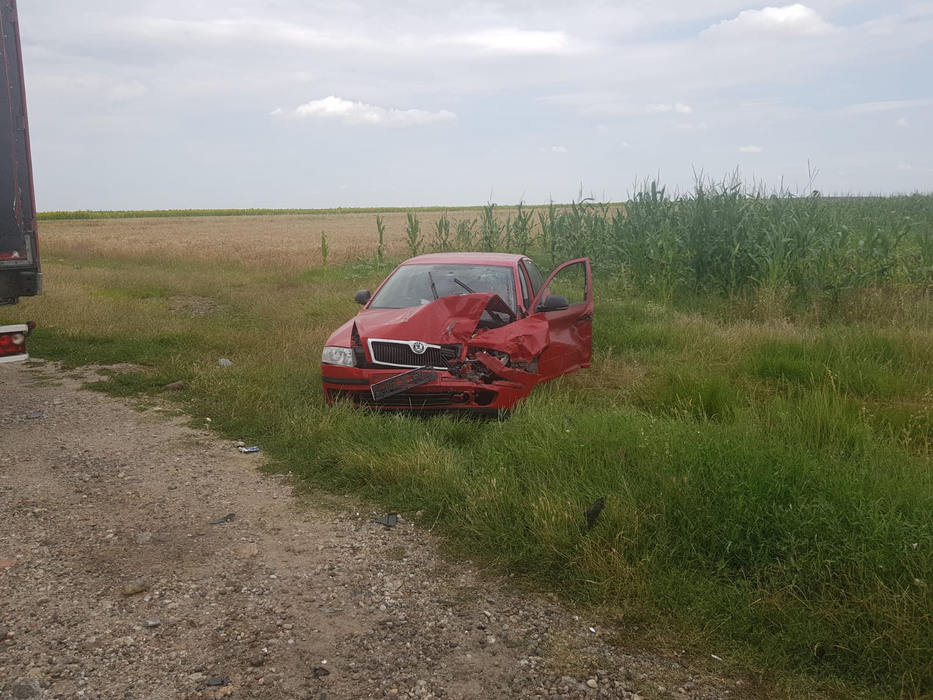 Accident în lanț pe DN 65, la Priseaca, Olt
