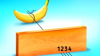 Test de logică | De care fir este legată banana: 1, 2, 3 sau 4?