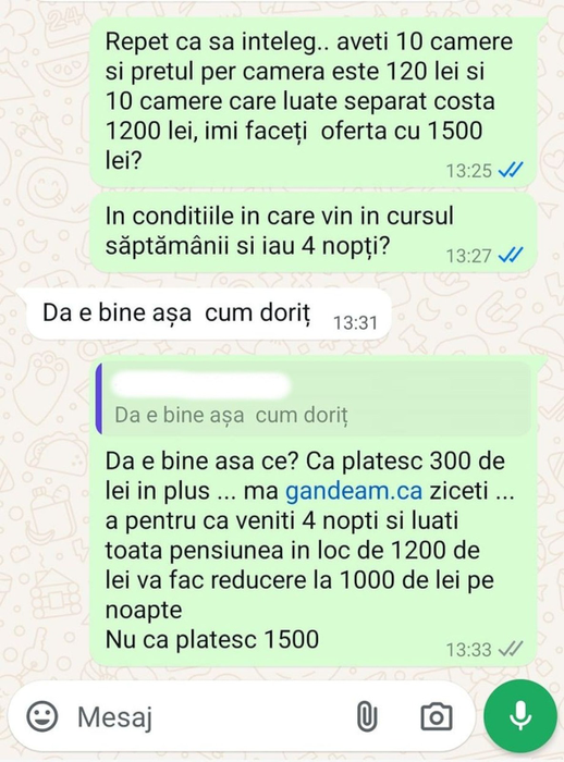Oferta primită de o româncă după ce a vrut să închirieze o pensiune în Bucovina. A rămas perplexă