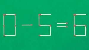 Test IQ exclusiv pentru genii | Corectați 0-5=6, mutând două chibrituri
