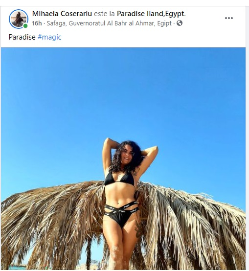 Mihaela, vacanță de lux în Egipt