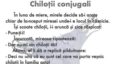 BANC | În luna de miere, mirele decide să-i arate chiar de la-nceput miresei unde-i e locul în căsnicie. Ce a pus-o să facă