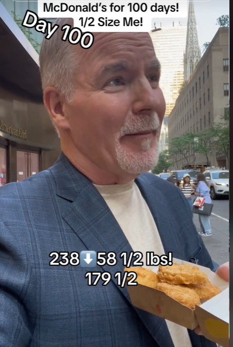 Kevin, bărbatul care a slăbit mâncând doar fast-food/ Foto: Captură video