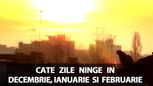 Meteorologii EaseWeather anunță o iarnă ciudată în România. Câte zile ninge în decembrie, ianuarie și februarie?