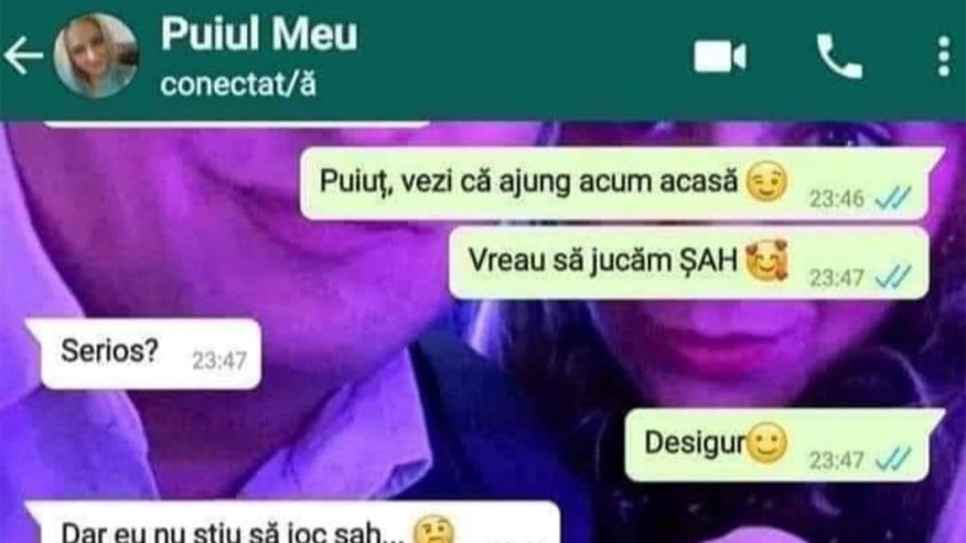 Bancul sfârșitului de săptămână | "Puiuț, vreau să jucăm șah"