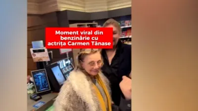 Moment viral cu actrița Carmen Tănase, într-o benzinărie. Cum a fost surprinsă vedeta