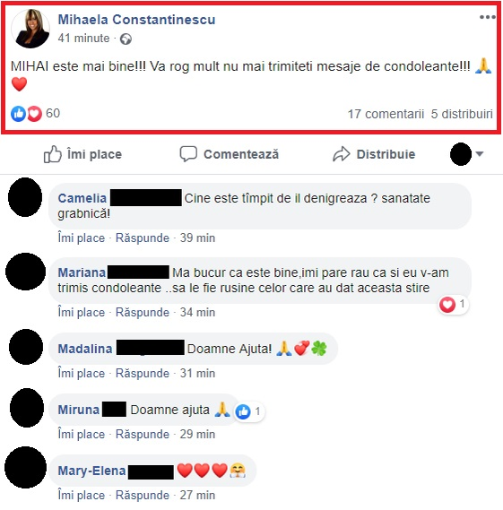 Fosta soție a lui Mihai Constantinescu, anunț important despre starea cântărețului. A făcut un apel disperat