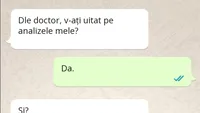 Bancul de joi | ”Domnule doctor, v-ați uitat pe analizele mele?”