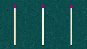 Test IQ cu chibrituri | Mutați aceste 3 bețe pentru a obține cifra 6. Nu aveți voie să le îndoiți!