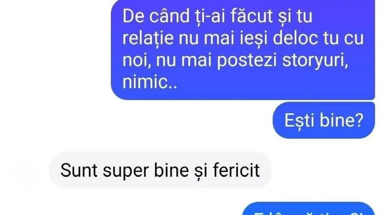 BANC | Sunt super bine și fericit