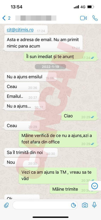 O parte a discuție dintre Iosif Nicoară și Cristian Birlic