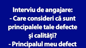 Bancul de 1 Mai | "Care consideri că sunt principalele tale defecte și calități?"