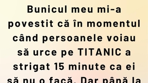 BANC | Bunicul și Titanicul