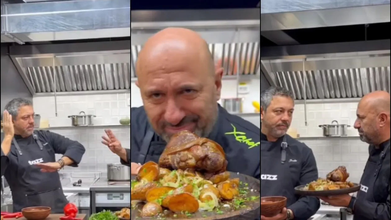 Primele imagini de la filmare. „Bătălia chefilor” cu Sorin Bontea și Cătălin Scărlătescu în rolurile principale. Cei doi s-au apucat de treabă