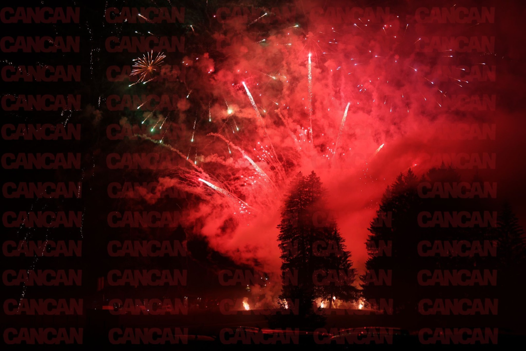 Foc puternic de artificii la petrecerea organizată de miliardar (Foto: CANCAN.RO)