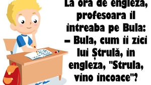 BANC | "Bulă, cum îi zici lui Ştrulă, în engleză, 'Ştrulă, vino încoace'?"